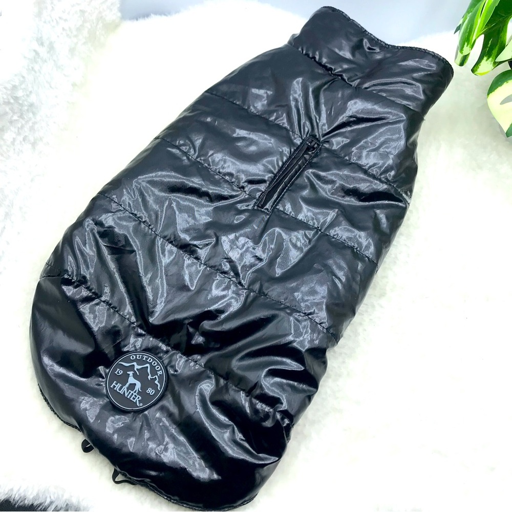 Hunter Tampere Waterproof Harness Acces quilted Puppa Coat Black 40cm